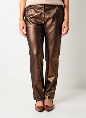 Pantalon slim talie elastică mărime normală maro MERI & ESCA femeie