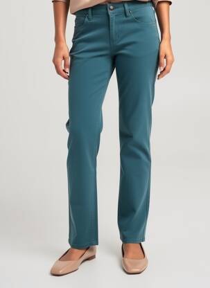 Pantalon slim mărime normală mărime normală verde GUY DUBOUIS femeie