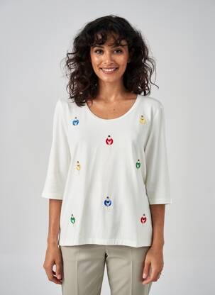 Tricou mâneci 3/4 mâneci 3/4 bej ANANKE femeie