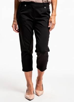 Pantalon 7/8 elasticitate mărime normală negru DOLCEZZA femeie
