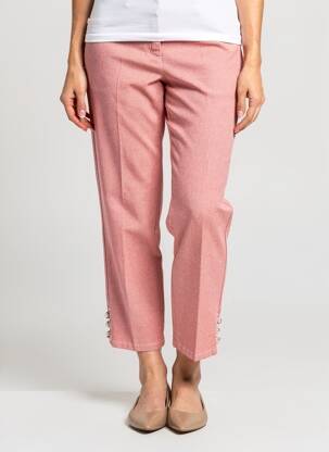 Pantalon trei sferturi elasticitate talie joasă roșu TONI femeie
