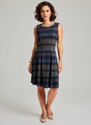 Rochie midi fără mâneci fără mâneci albastru FILLE A SUIVRE femeie