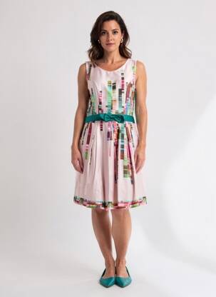 Rochie midi fără mâneci fără mâneci roz PAUL BRIAL femeie