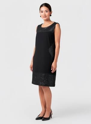 Rochie midi fără mâneci fără mâneci negru PAUL BRIAL femeie