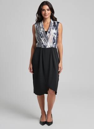 Rochie midi fără mâneci fără mâneci negru POUSSIERE D'ETOLE femeie