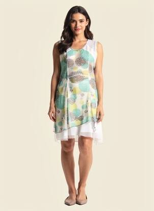 Rochie scurtă fără mâneci fără mâneci alb DOUBLE JEU femeie