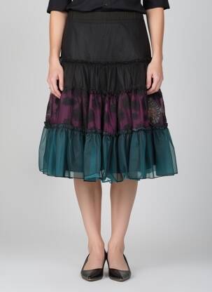 Fustă midi croială dreaptă negru ALL BEAUTIFUL femeie