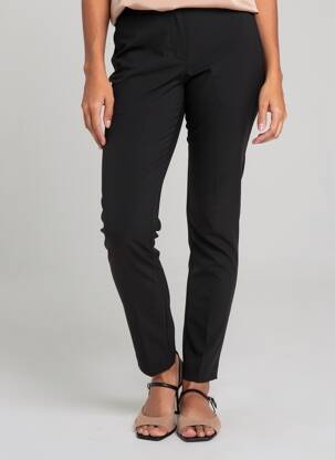 Pantalon slim talie elastică mărime normală negru LAUREN VIDAL femeie