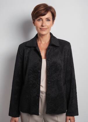Jachete casual croială dreaptă negru PRUNELLE femeie