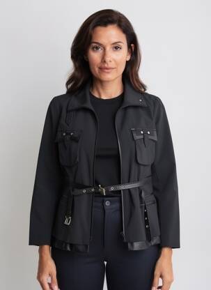 Jachete casual croială cambrată negru INFINITIF femeie
