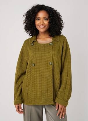 Jachete casual croială dreaptă verde CANNISSE femeie