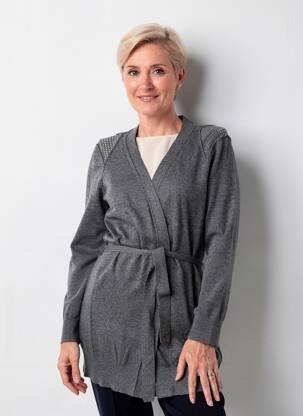 Vestă cu mâneci lungi elasticitate gri JOCAVI femeie