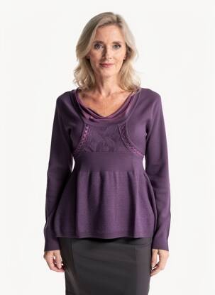 Pulover croială cambrată mâneci lungi violet ALDO MARTIN'S femeie