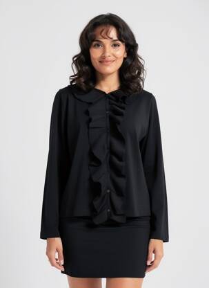 Vestă cu mâneci lungi elasticitate negru MONTAGUT femeie