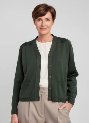 Vestă cu mâneci lungi elasticitate verde EDWIGE femeie