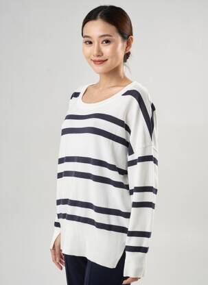 Pulover elasticitate mâneci lungi albastru SOYACONCEPT femeie