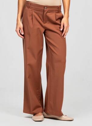 Pantalon drept talie elastică portocalie C'EST BEAU LA VIE femeie