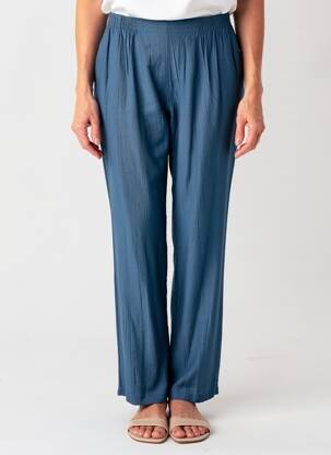 Pantalon drept țesătură crep mărime normală albastru GRIFFON femeie