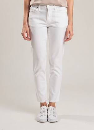 Pantalon 7/8 elasticitate mărime normală alb ANNA MONTANA femeie