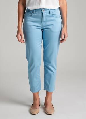 Pantalon 7/8 elasticitate mărime normală albastru ANNA MONTANA femeie