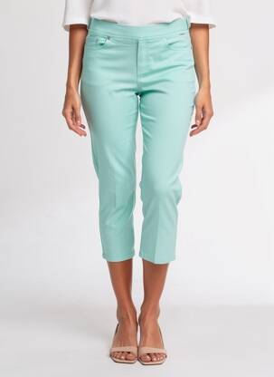 Pantalon 7/8 elasticitate mărime normală verde ANNA MONTANA femeie