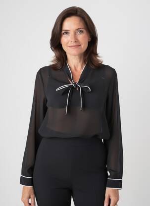 Bluză mâneci lungi mâneci lungi negru QUATTRO femeie
