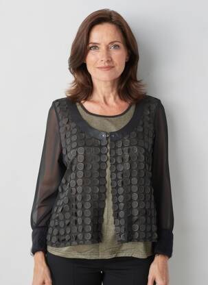 Twin-set elasticitate auriu MERI & ESCA femeie