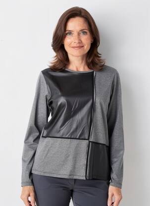 Tricou mâneci lungi mâneci lungi gri GUY DUBOUIS femeie