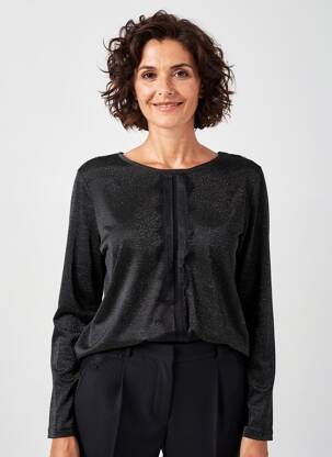 Top elasticitate mâneci lungi negru MERI & ESCA femeie