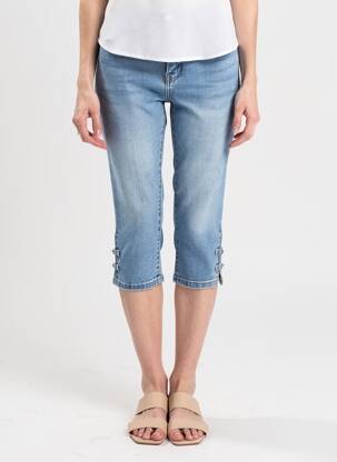 Corsar spălat talie înaltă albastru BS JEANS femeie