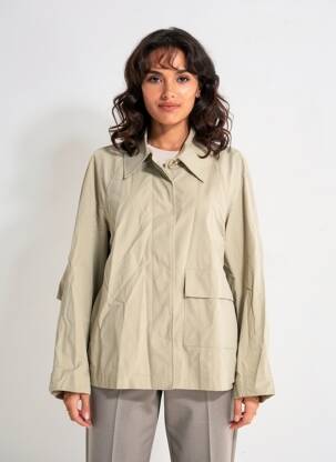 Jachete casual finisaj interior dublat bej WIYA femeie