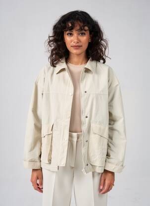 Jachete casual finisaj interior dublat bej WIYA femeie