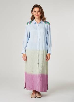 Rochie lungă mâneci lungi mâneci lungi violet BIANCA femeie