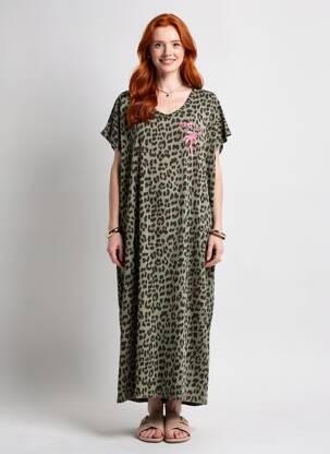 Rochie lungă mâneci scurte mâneci scurte verde SISSI FASHION femeie