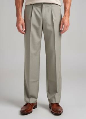 Pantalon drept talie cu cleme mărime normală gri MEXX bărbat