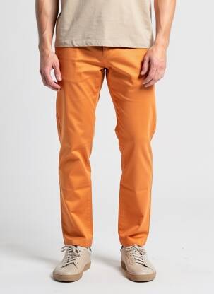 Pantalon chino țesătură poplin mărime normală portocalie AT.P.CO bărbat