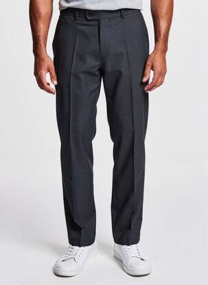 Pantalon drept talie cu cleme mărime normală negru DIGEL bărbat