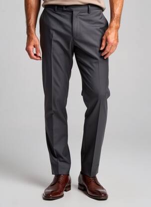 Pantalon slim talie cu cleme mărime normală maro DANIEL HECHTER bărbat