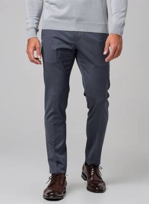 Pantalon slim talie cu cleme mărime normală albastru DIGEL bărbat