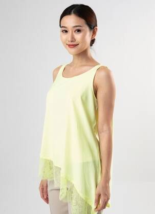 Top elasticitate fără mâneci galben NEW COLLECTION femeie