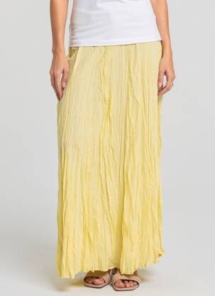 Fustă lungă croială fluidă galben COUTUREVE femeie