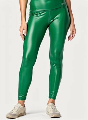 Colant țesătură imitație de piele mărime normală verde PANT'S femeie