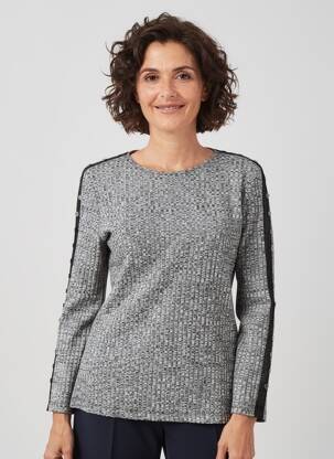 Pulover croială dreaptă mâneci lungi gri MERI & ESCA femeie