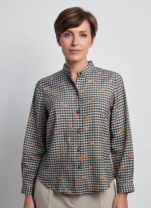 Cămașă croială cambrată mâneci lungi negru MERI & ESCA femeie