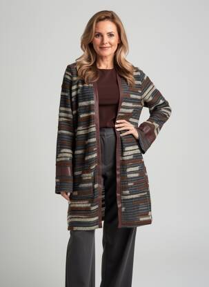 Vestă cu mâneci lungi elasticitate maro MERI & ESCA femeie