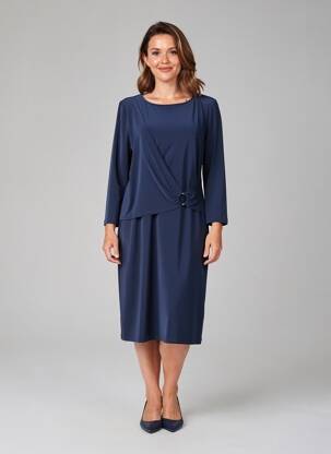 Rochie midi mâneci 3/4 mâneci 3/4 albastru FRANK WALDER femeie