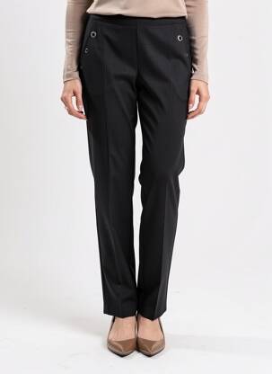 Pantalon slim talie elastică mărime normală negru EVER SASSY femeie