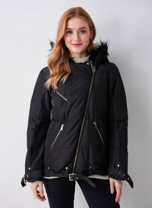 Geacă matlasată mâneci lungi cu glugă negru THE KOOPLES (SPORT) femeie