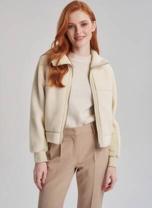Geacă guler col înalt bej THE KOOPLES femeie