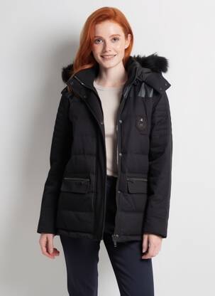 Geacă matlasată mâneci lungi cu glugă negru THE KOOPLES femeie